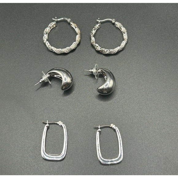 Jewelry - Bundle of Silvertone Earrings